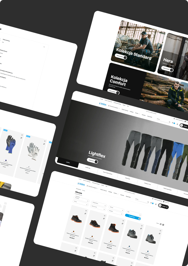 Zoptymalizowany widok produktów wielowariantowych z funkcją grupowania i szybkiego dodawania do koszyka na platformie eCommerce merce.com