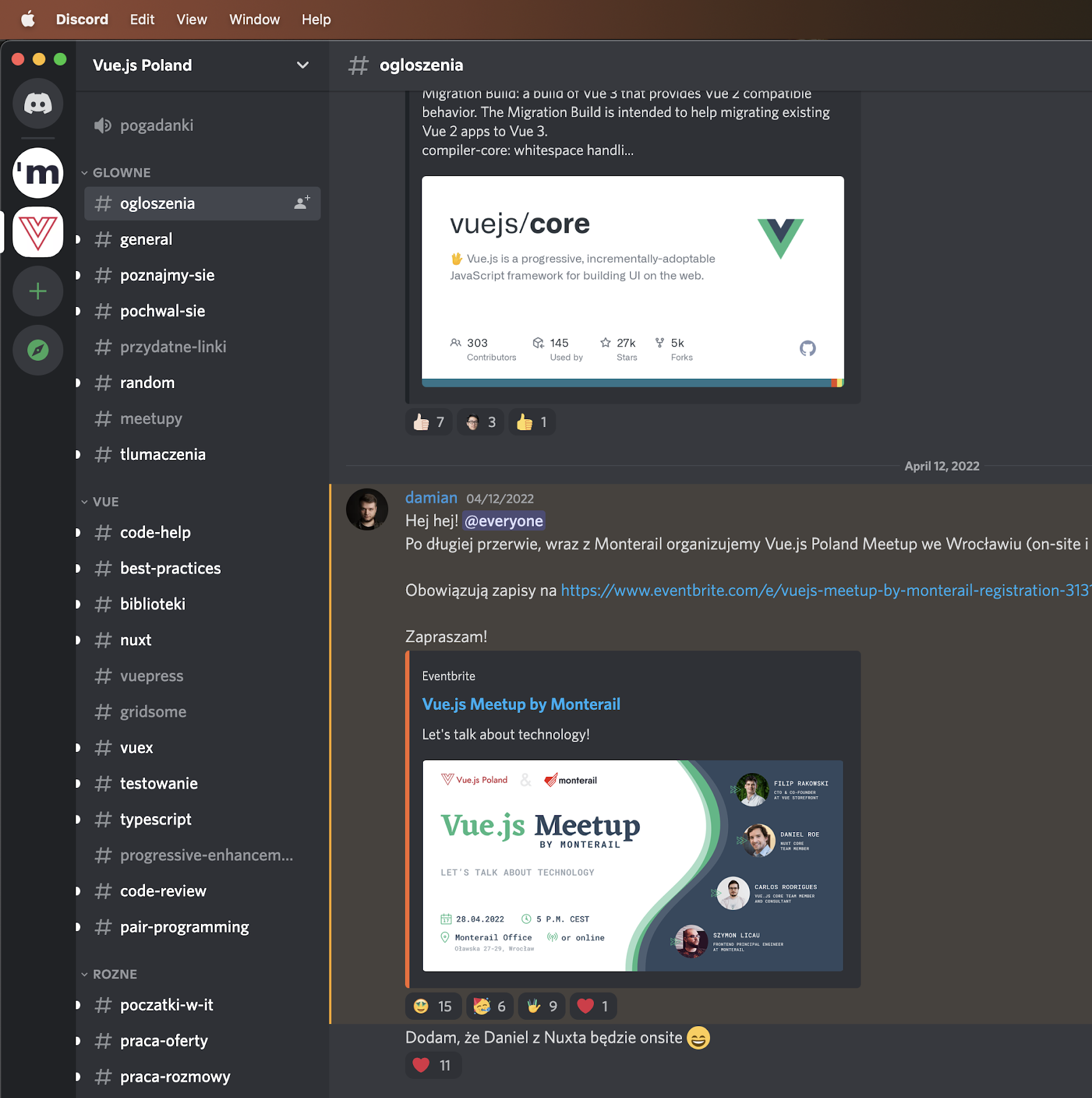 Discord: Vue.js Poland