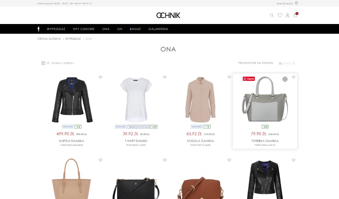 Listing produktów